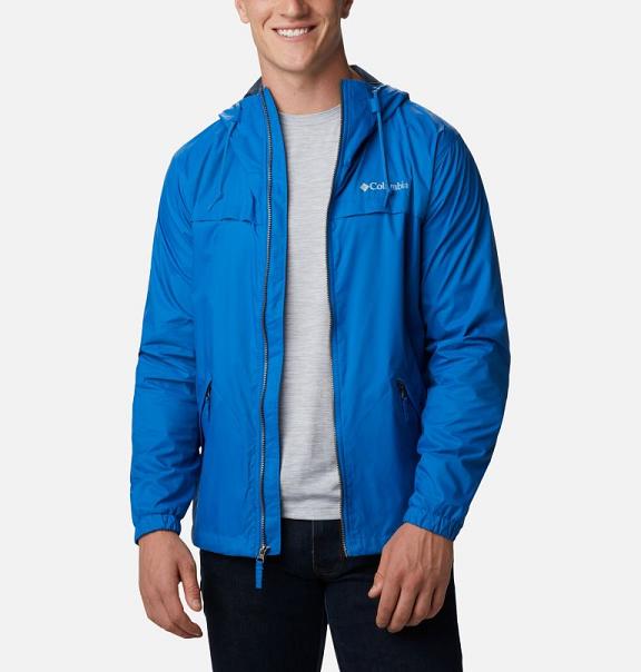 Columbia Oroville Creek Rain Jacket Blue For Men's NZ18926 New Zealand